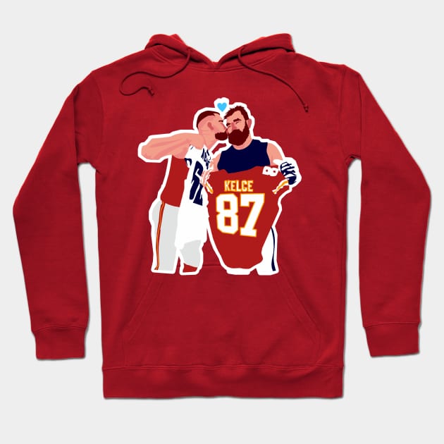 Travis KELCE x Jason KELCE - RED Hoodie by Mic jr